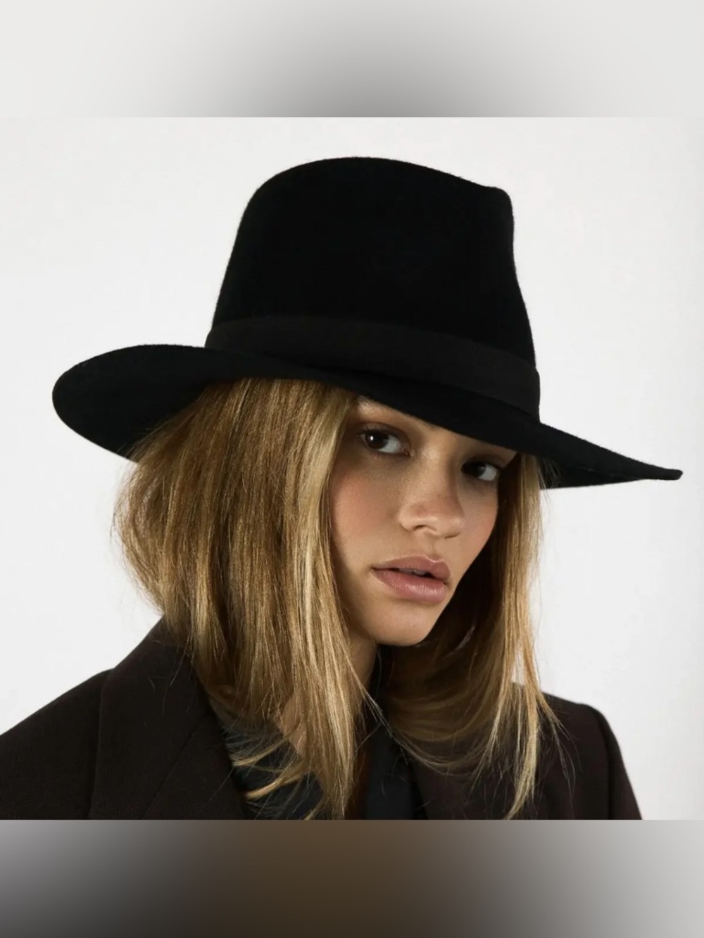 Janessa Leone Luca Packable Wool Hat Black